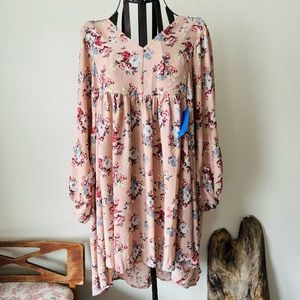 Jade by Jane | floral balloon sleeve dress